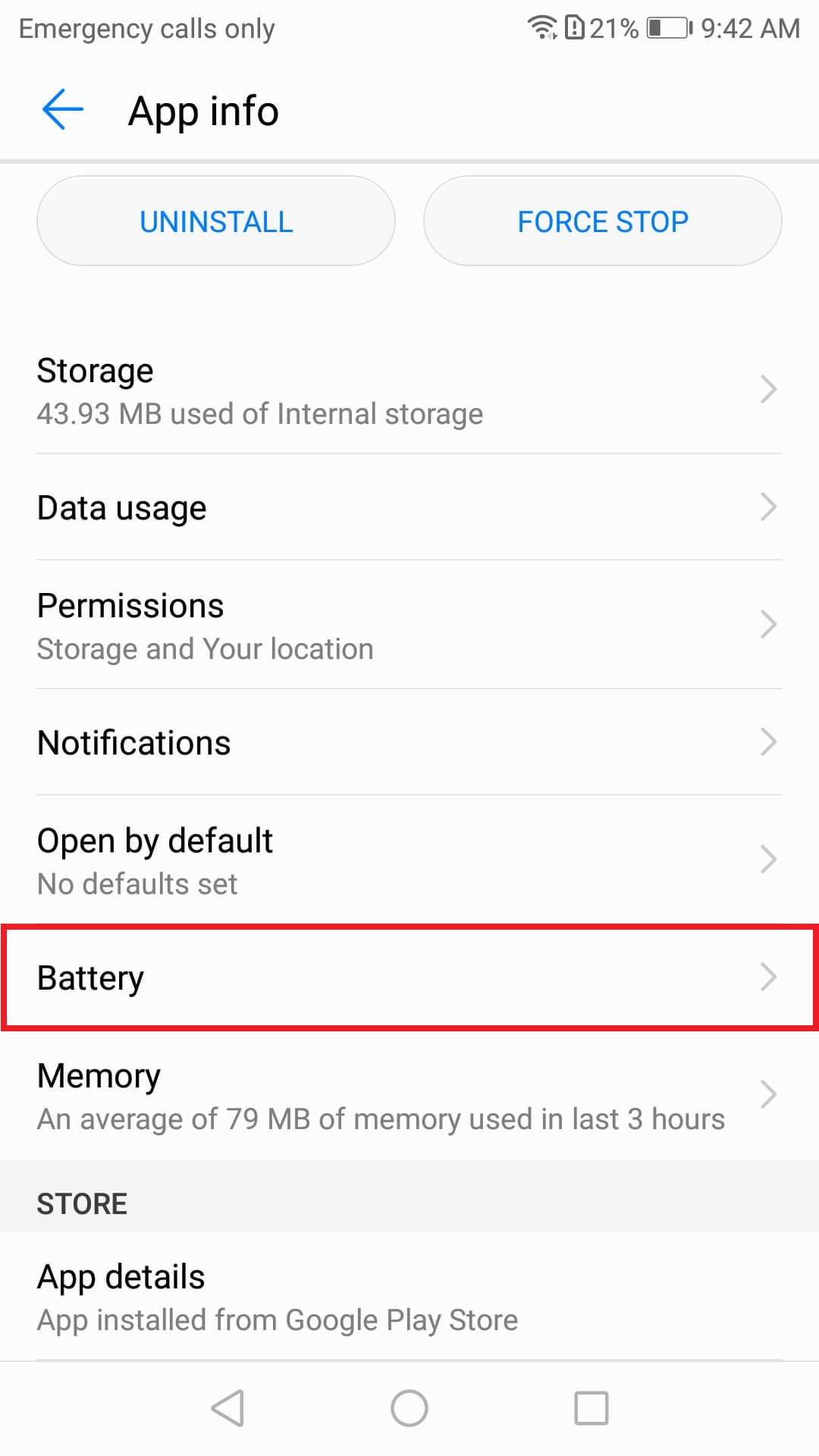 Huawei: Key settings