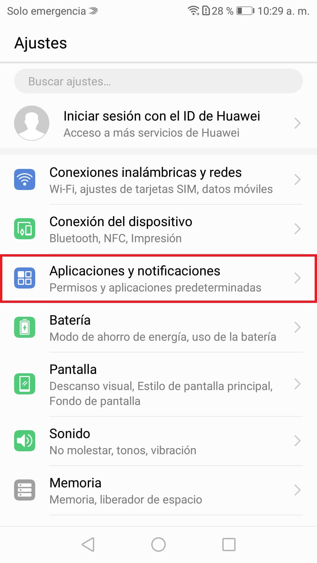 Huawei: Configuración básica