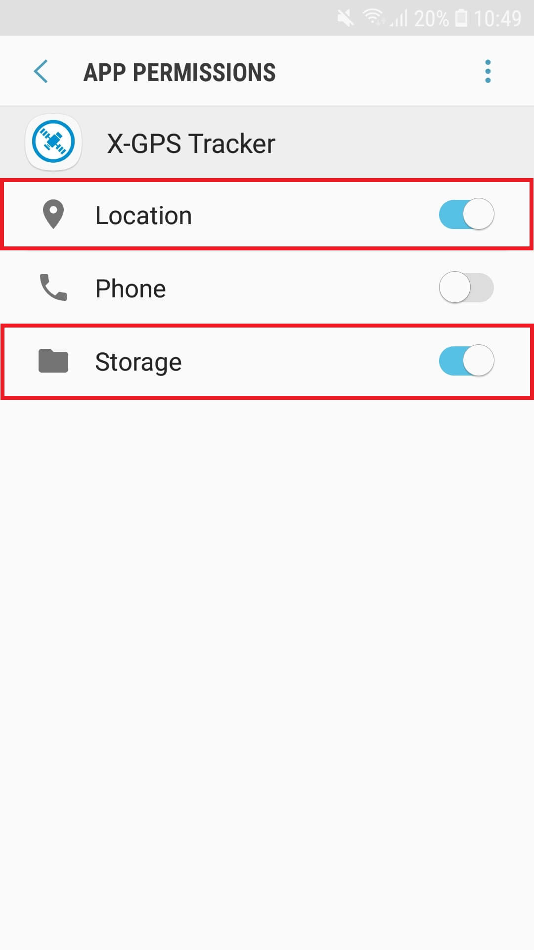 Samsung: Key settings